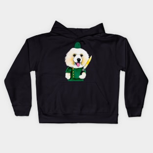 Dog with Knife Kids Hoodie